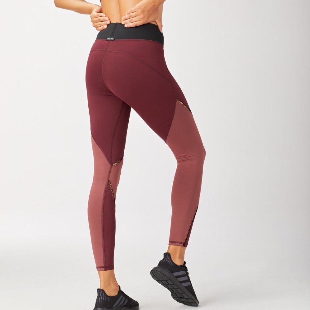 MICHI Axial Leggings Colorblock Pink Ladder